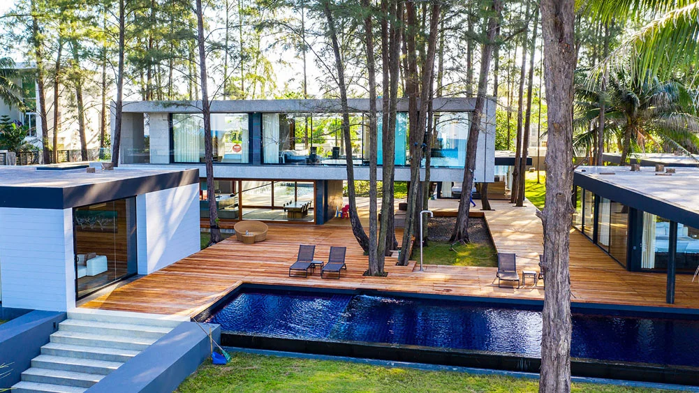 Grand Villa Noi — Five Bedrooms of Beachfront Minimalism on Natai Beach in Natai Beach