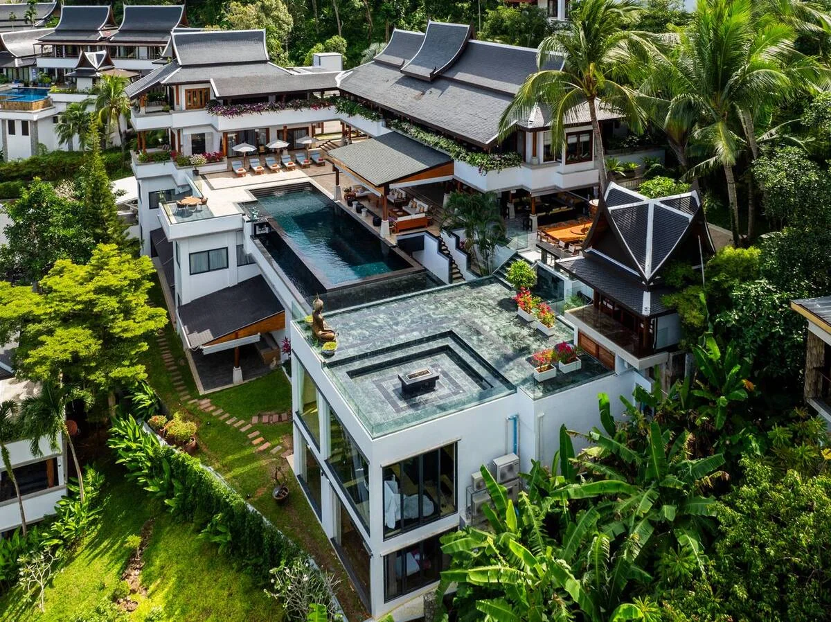 Large Hillside Villa with Panoramic Sea Views in Surin Beach